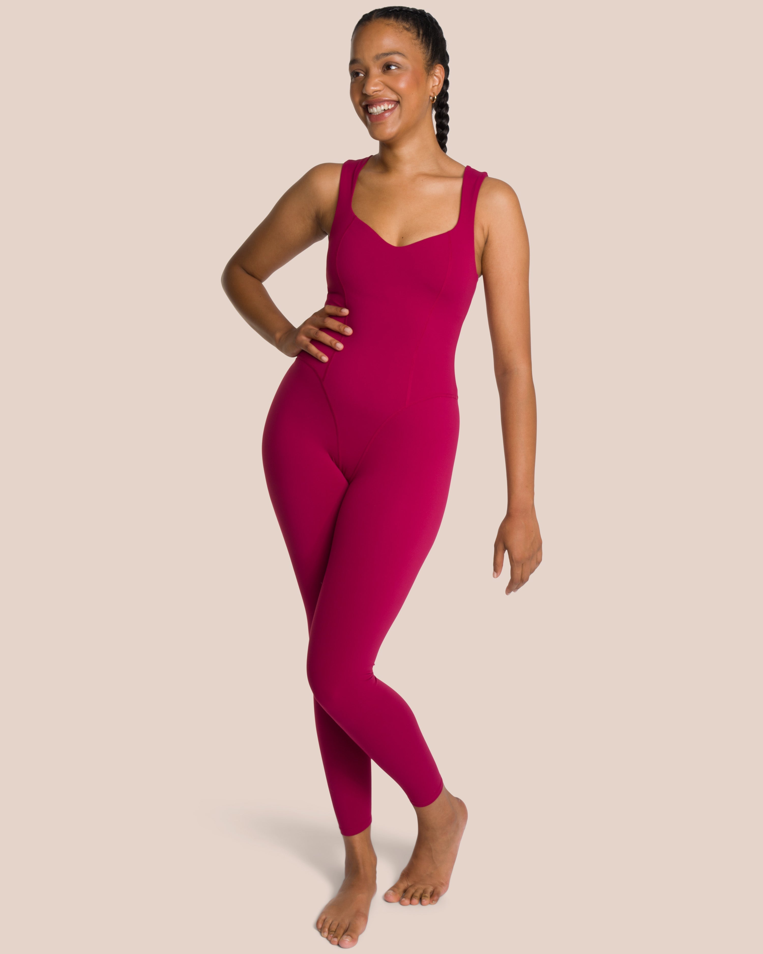 Shania Jumpsuit Set - Deep Plum
