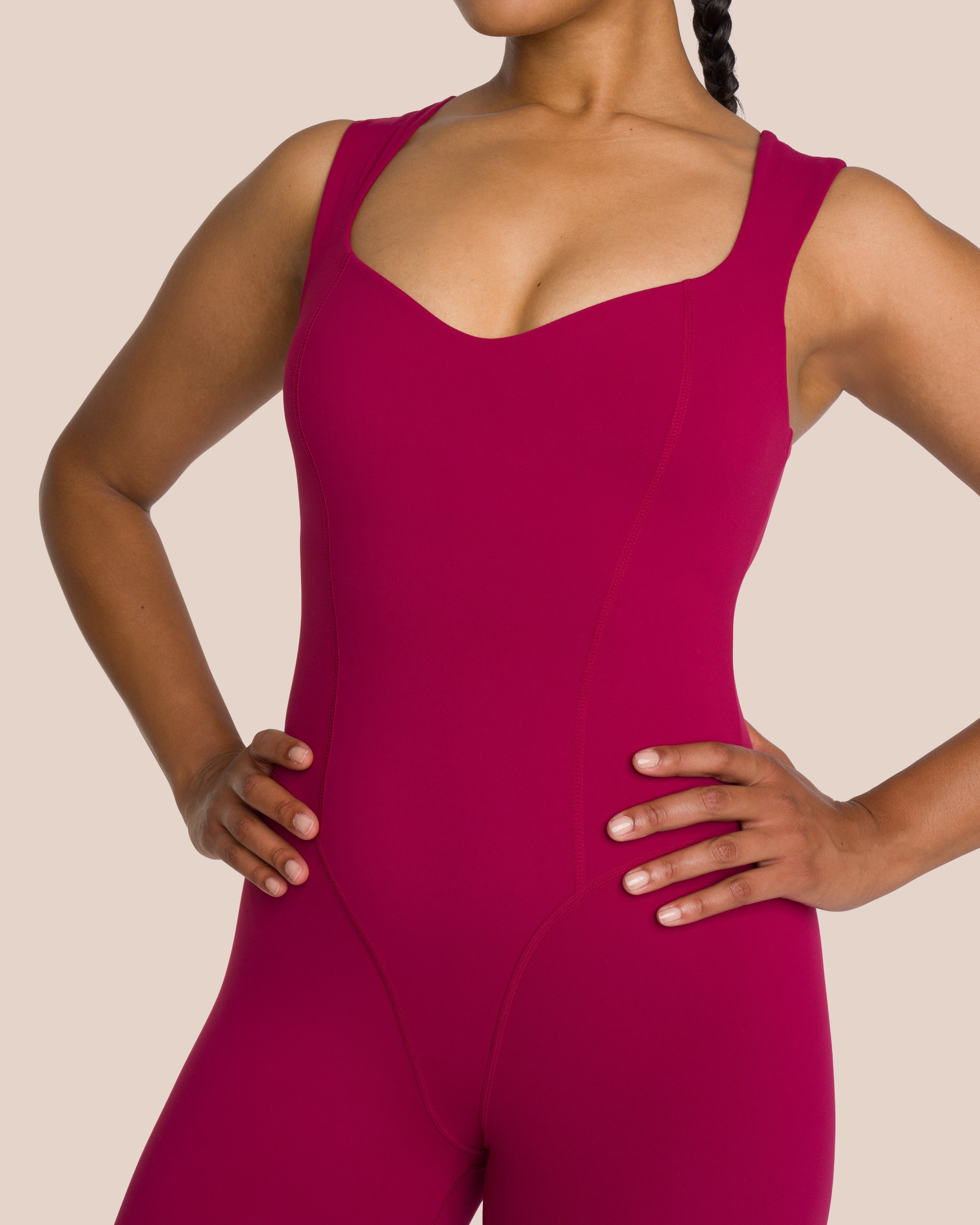 Shania Jumpsuit Set - Deep Plum