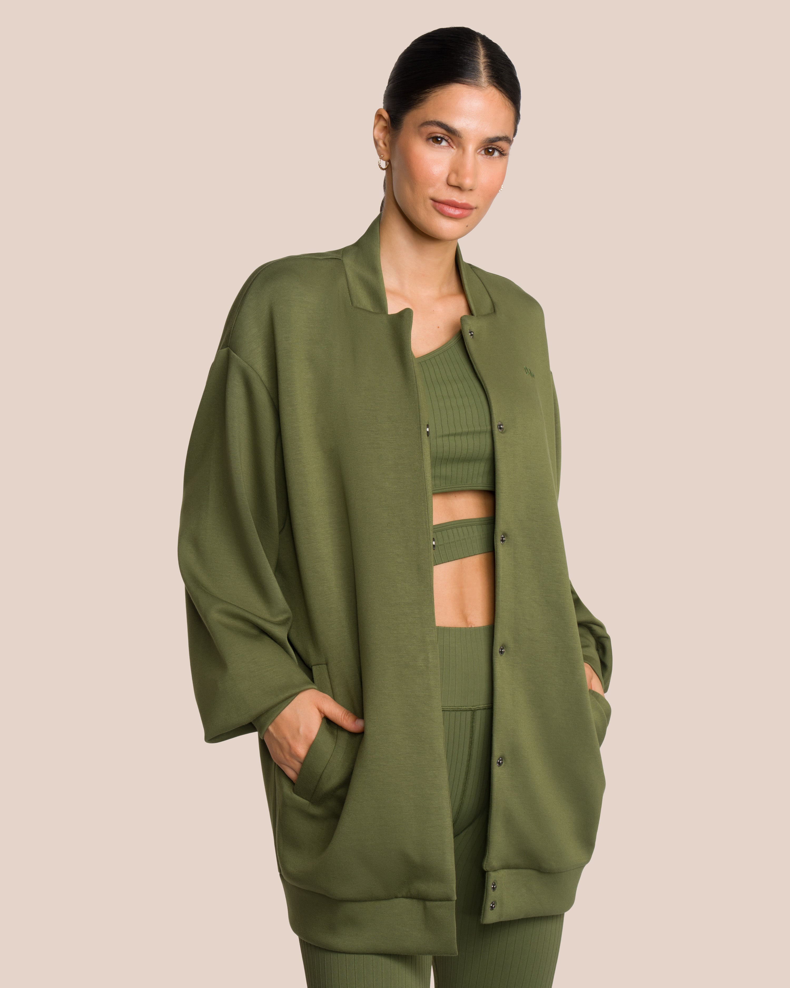 Elodie Bomber Jacket Set Deluxe - Deep Pine Green