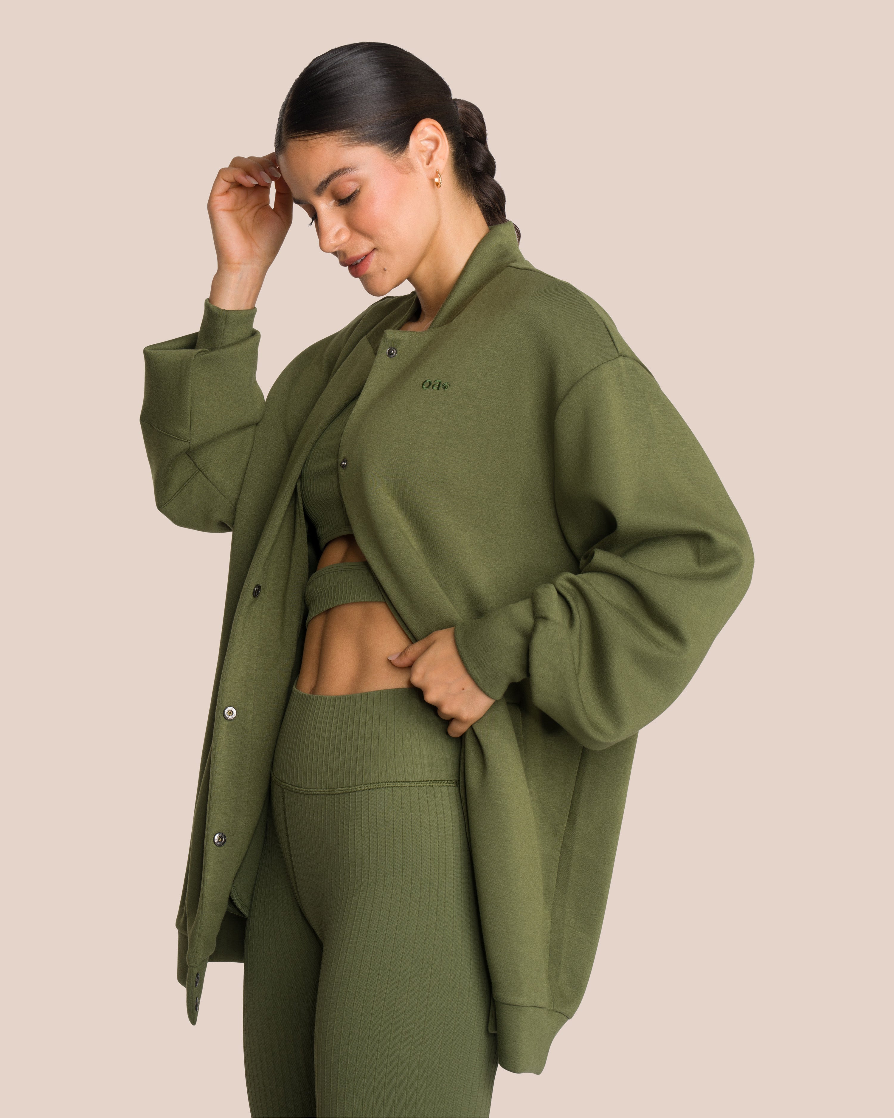 Elodie Bomber Jacket Set Deluxe - Deep Pine Green