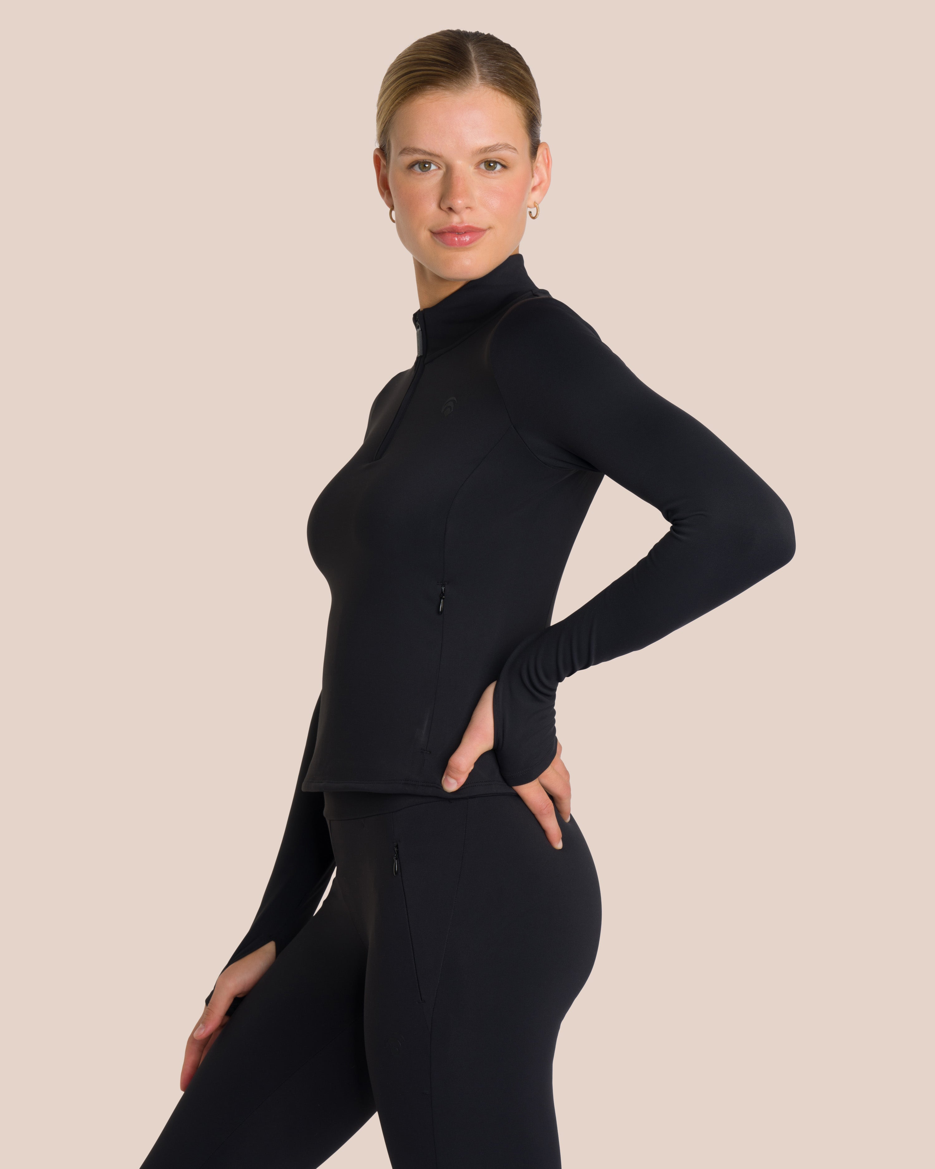 Florence Layer Straight Leg Set Petite - Black