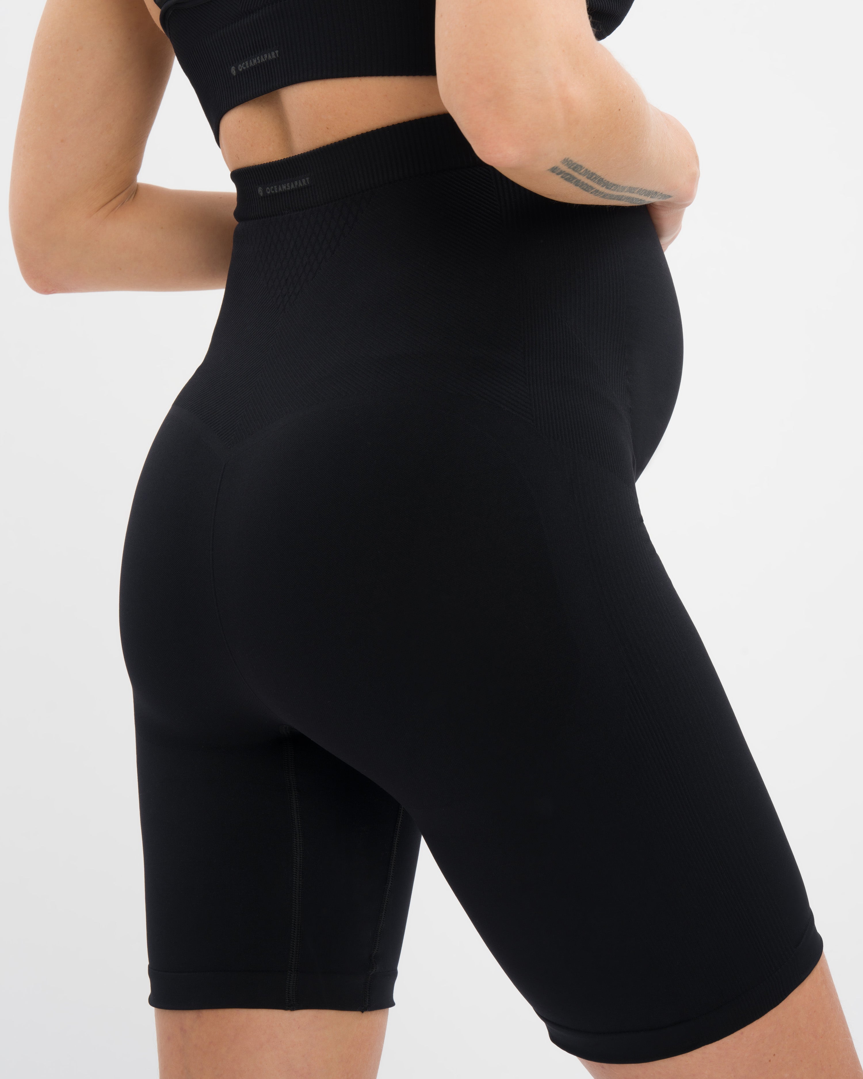 Mila Maternity Biker Set - Black