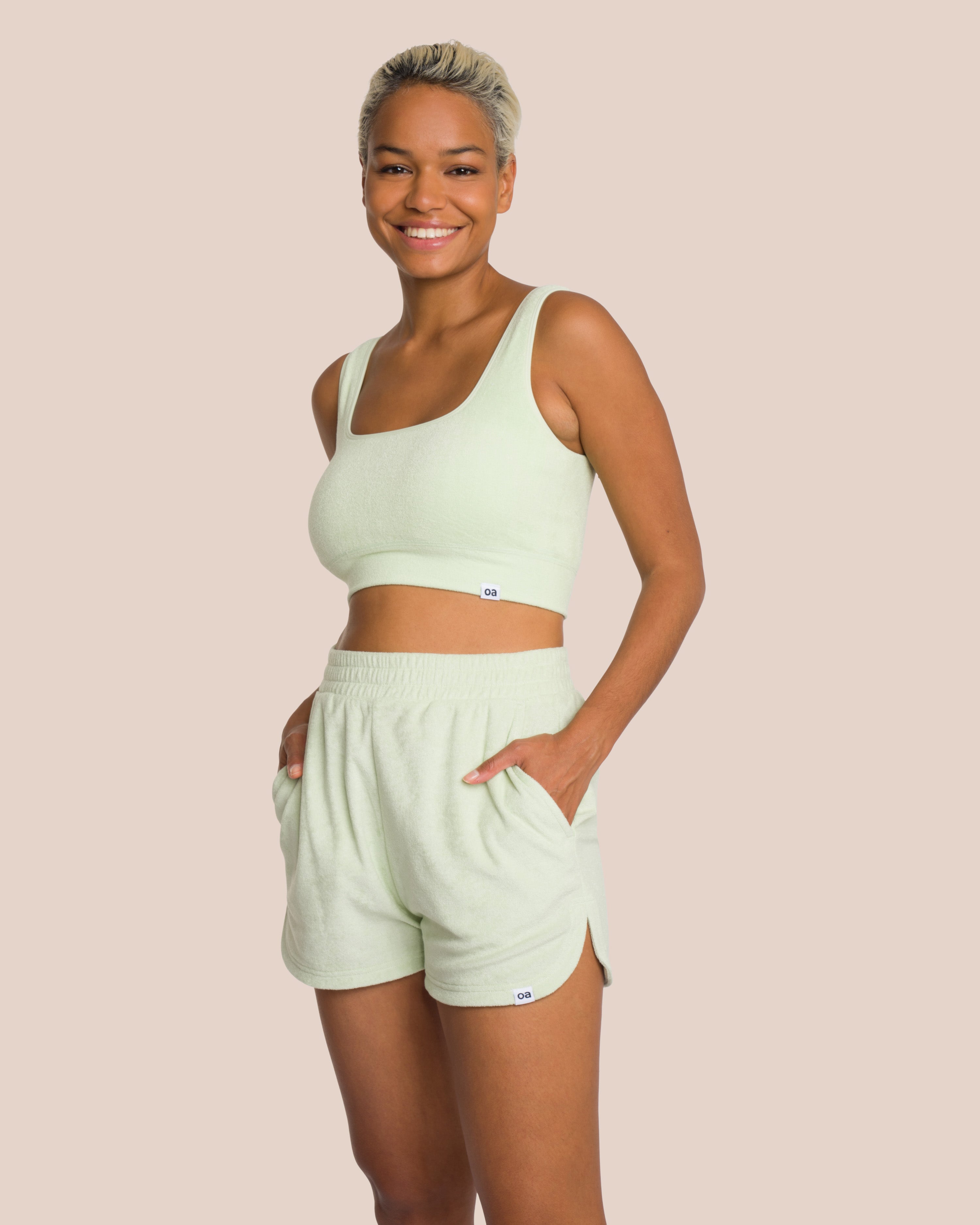 Beauty Frottee Set - Sage Green