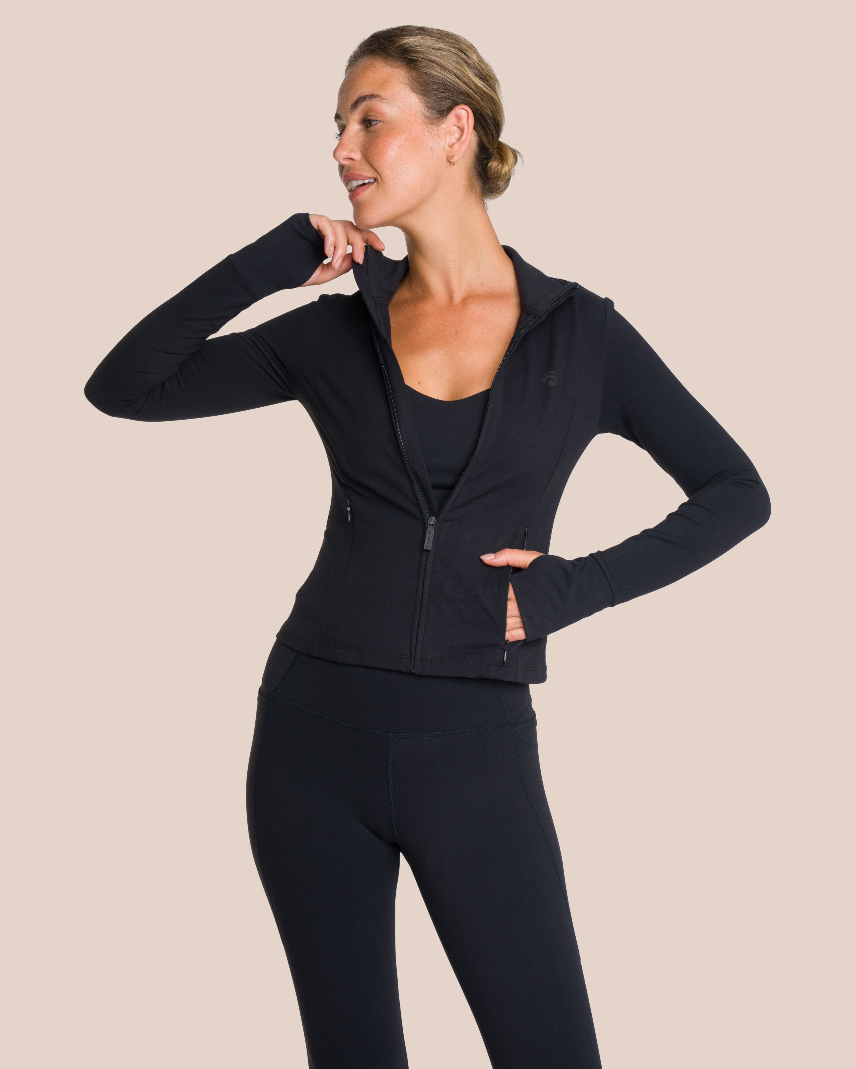 Shania Top Zip Set Deluxe - Black